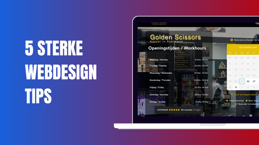 5 belangrijke webdesign tips voor meer conversies